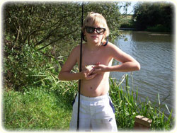Dad and son activities teaach your son to fish at windmill fen lake peterborough
